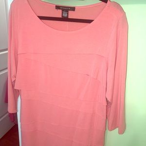 Peach /Tangerine front layered top. 1XL
